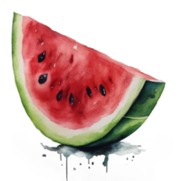 vattenfärg vattenmelon isolerat. illustration ai generativ png