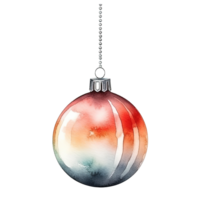 Aquarell Weihnachten Ball. Illustration ai generativ png