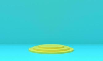 Yellow blue green color background wallpaper empty blank mockup symbol decoration sign stage display product showcase geometric scene modern platform podium studio presentation advertisement.3d render photo