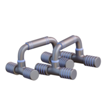 3d illustration push up bars png