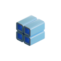 cubo 3d rendere elemento png