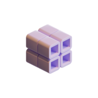 cube 3d rendre élément png