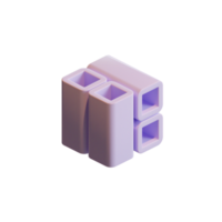 cube 3d rendre élément png