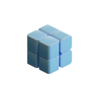 cubo 3d rendere elemento png