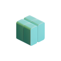 Cube 3D Render Element png