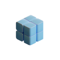 cubo 3d rendere elemento png