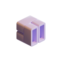 Cube 3D Render Element png