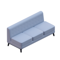 Sofa 3D Render Design Element png