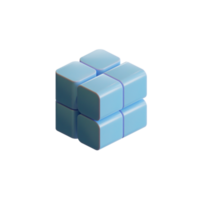 cubo 3d render elemento png