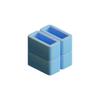 cubo 3d rendere elemento png