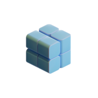 cube 3d rendre élément png