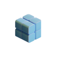 cubo 3d render elemento png