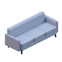 Sofa 3D Render Design Element png