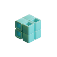 cubo 3d render elemento png