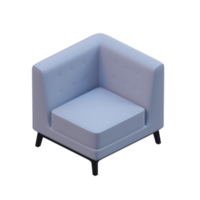 Sofa 3D Render Design Element png