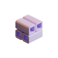 cubo 3d hacer elemento png