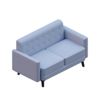 Sofa 3D Render Design Element png