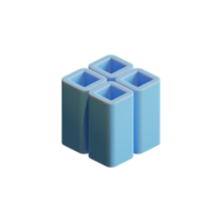 cubo 3d render elemento png