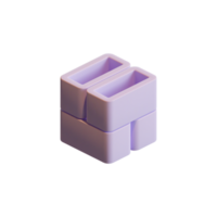 cube 3d rendre élément png