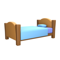 3d ícone rendido cama objeto png