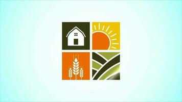 agricultura Fazenda logotipo vídeo animação. adequado para qualquer o negócio relacionado para agricultura indústrias. video