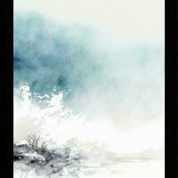 Abstract Watercolor Texture Background, Digital Art Painting Created by Generative AI. photo