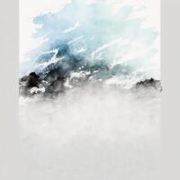 Abstract Watercolor Texture Background, Digital Art Painting Created by . photo