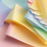 Wonderful Abstract Futuristic and 3D Paper Design Wallpaper in Pastel Gradient Colors. Technology. photo