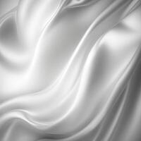 White and Grey Crumpled Satin Pattern Background. Perfect Fabric Cloth for Wallpaper, Clothes and Curtains. Technology. photo