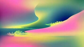 Colorful Abstract Gradient Landscape Background. photo