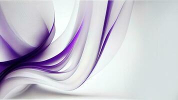 Abstract Smooth Wave Motion Background In White And Pastel Purple Color. photo