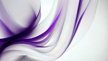 Abstract Smooth Wave Motion Background In White And Pastel Purple Color. photo