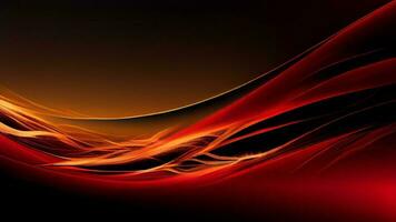 Red Evolving Fractal Waves Abstract Background. photo