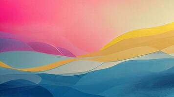 Multicolored Abstract Background With Creative Waves Flow. photo