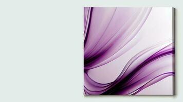 Abstract Elegant Wave Motion on Canvas. 3D Rendering. photo