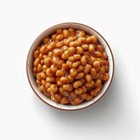 Natto from fermented soybean seeds with Bacillus subtilis, Japanese food, AI generate photo