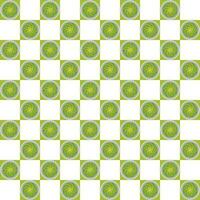 Wasabi sauce in bowl seamless pattern on chessboard. Colored illustration of asian wasabi top view vector