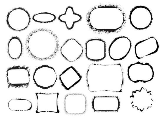 spray paint stencils paint frames.