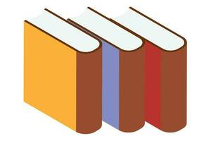 Stack of Standing Books vector