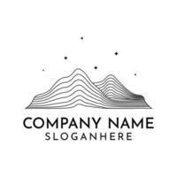 design a modern and minimalist logo mountain line vector