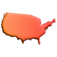 3d render country map America png