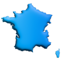 3d render país mapa França png