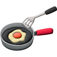 3d batería de cocina dibujos animados estilo png