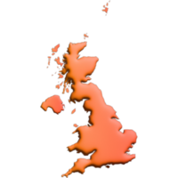 3d render país mapa Inglaterra png