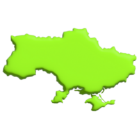 3d render country world map ukraine png