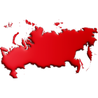 3d render country world map Russia, png