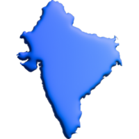 3d render país mapa Índia png
