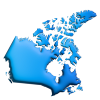 3d render country map Canada png