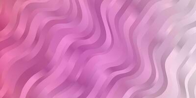 Light Pink vector background with curves.