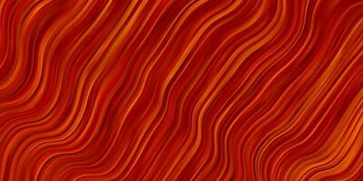 Light Orange vector pattern with curved lines.